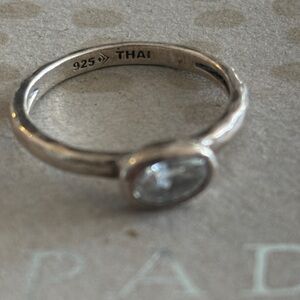 Silpada Sterling Silver Ring with Clear Gem